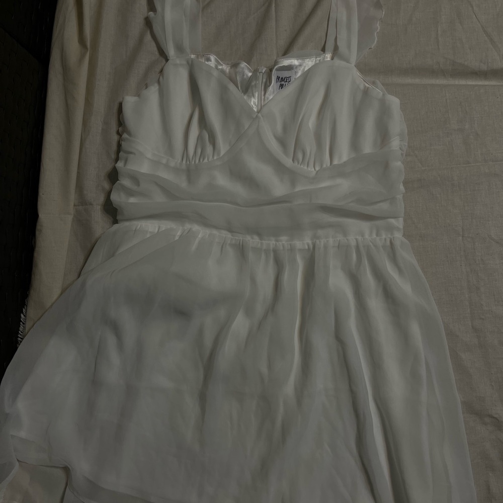 Princess Polly Ivory Satin Dress